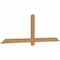Ekena Millwork Eugene Smooth Timber Gable Bracket, Western Red Cedar, 72"W x 24"H x 1 1/2"D x 3 1/2"F, 8/12 Pitch GBW072X24X0204EUG00SWR - alternate 3